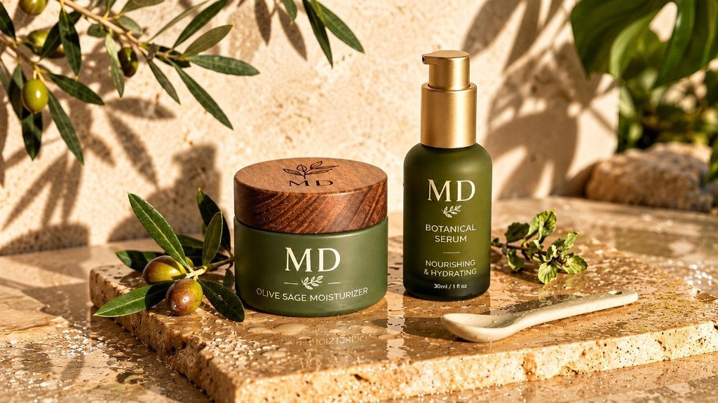 MD Olive Sage luxury botanical skincare duo